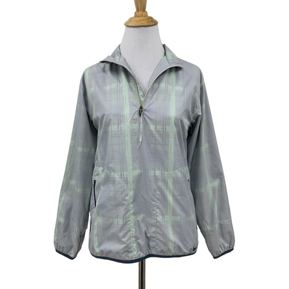 Nike Golf Jacket Youth Girl M Medium Purple Windbreaker Half Zip Water Resistant